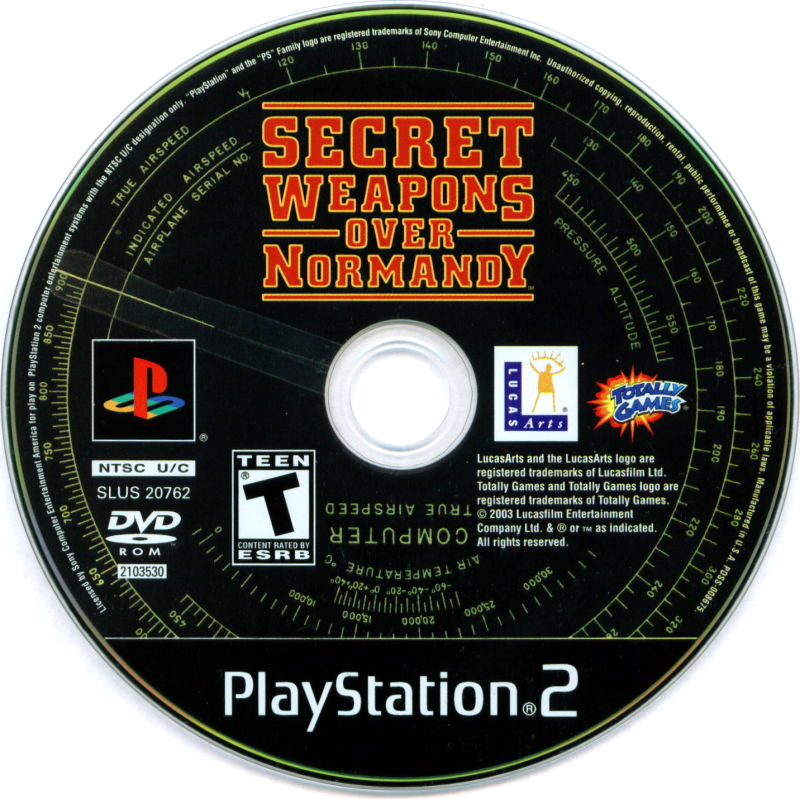 Secret Weapons Over Normandy - PlayStation 2 (PS2) Game