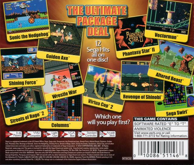 Sega Smash Pack Volume 1 - Sega Dreamcast Game