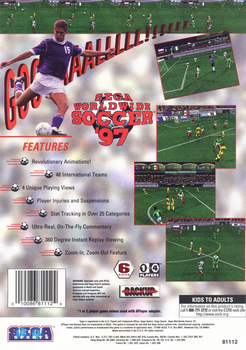 Sega Worldwide Soccer '97 - Sega Saturn Game