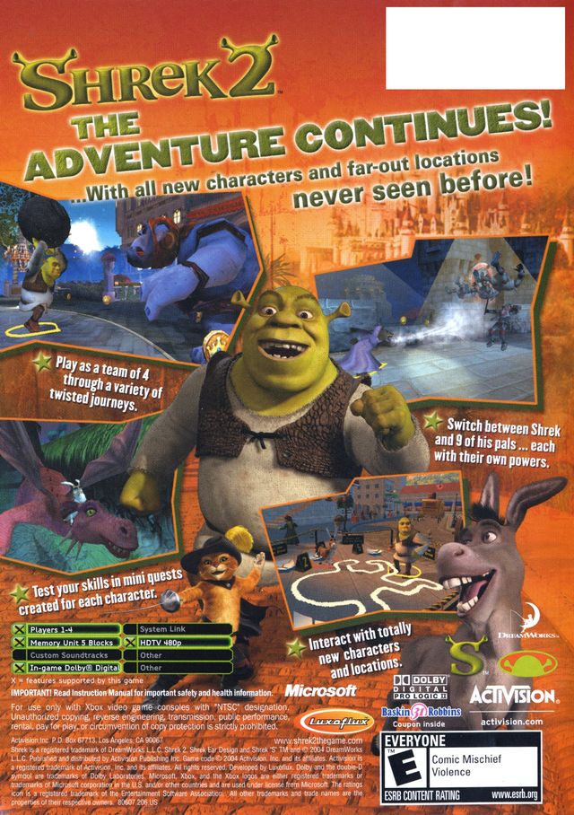 Shrek 2 - Microsoft Xbox Game