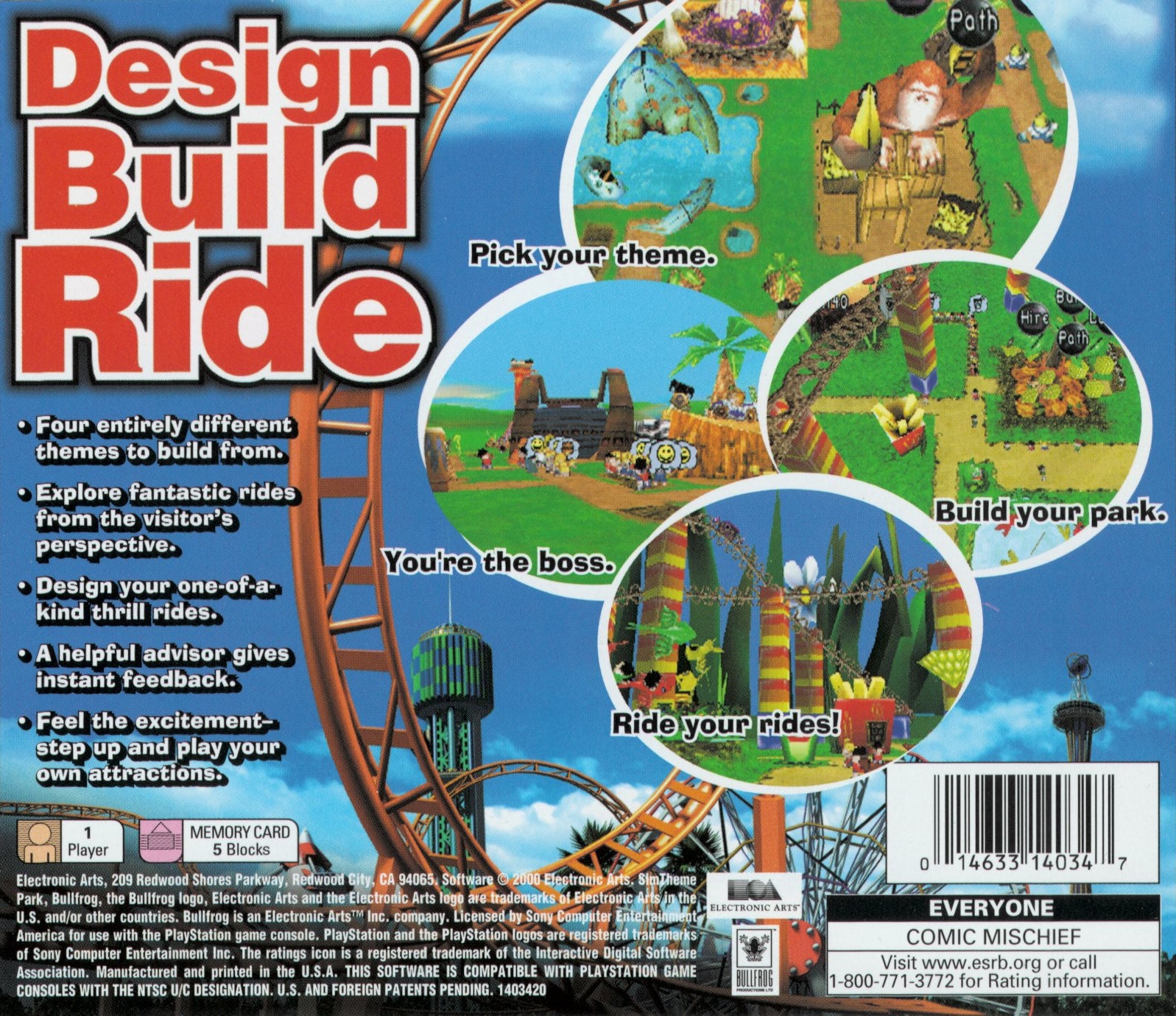 Sim Theme Park - PlayStation 1 (PS1) Game