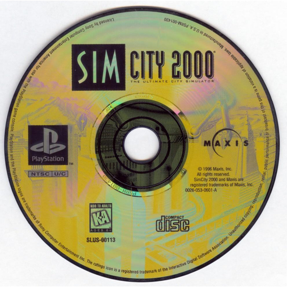 SimCity 2000 - PlayStation 1 (PS1) Game Complete - YourGamingShop.com - Buy, Sell, Trade Video Games Online. 120 Day Warranty. Satisfaction Guaranteed.