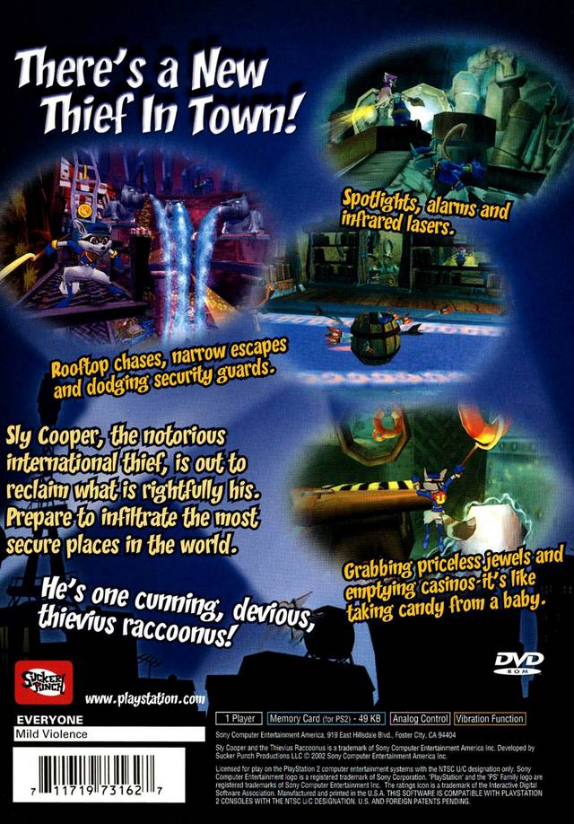 Sly Cooper and the Thievius Raccoonus - PlayStation 2 (PS2) Game