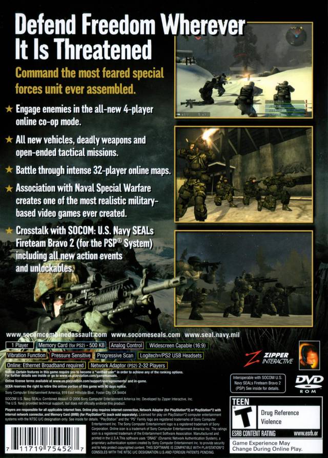 SOCOM: U.S. Navy SEALs: Combined Assault - PlayStation 2 (PS2) Game