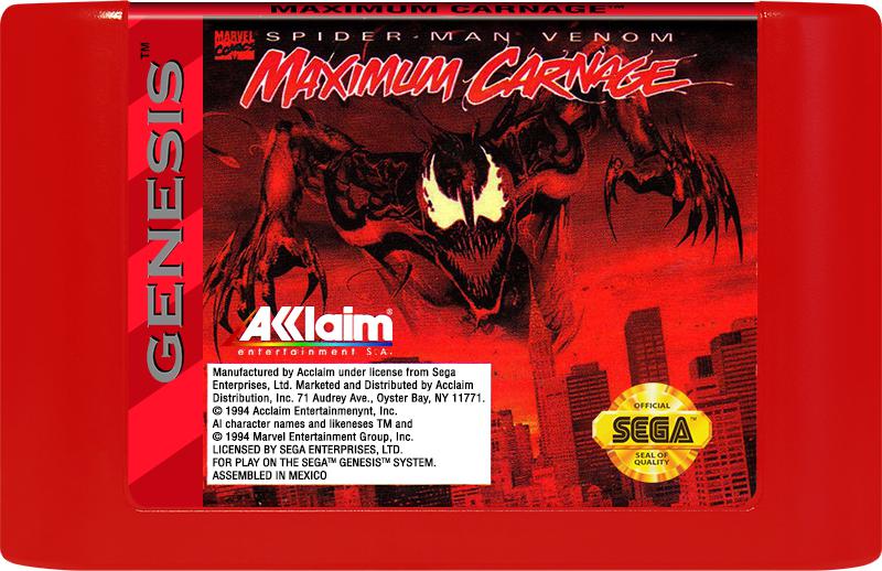 Spider-Man and Venom: Maximum Carnage (Red Cart) - Sega Genesis Game