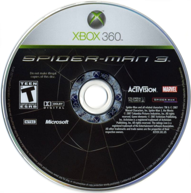 Spider-Man 3 - Microsoft Xbox 360 Game