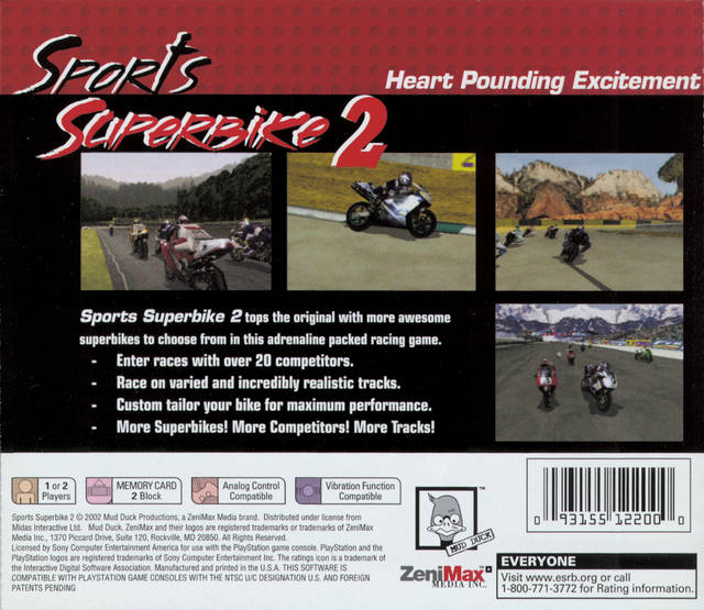 Sports Superbike 2 - PlayStation 1 (PS1) Game