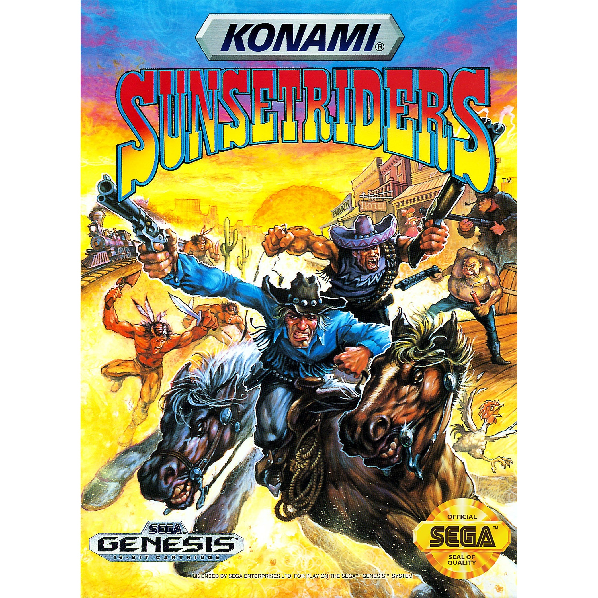 Sunset Riders - Sega Genesis Game Complete - YourGamingShop.com - Buy, Sell, Trade Video Games Online. 120 Day Warranty. Satisfaction Guaranteed.