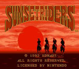 Sunset Riders - Super Nintendo (SNES) Game Cartridge