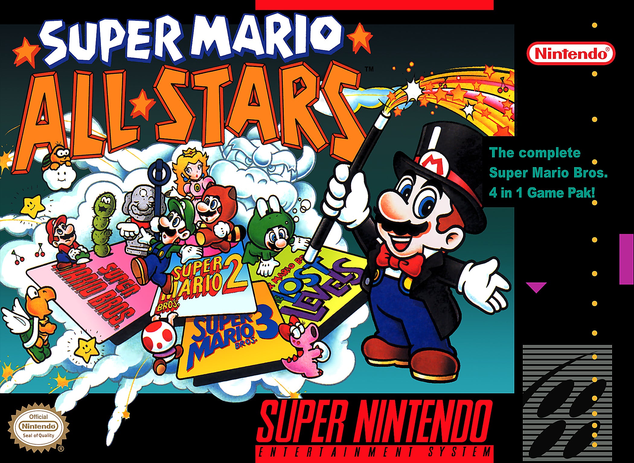 Super Mario All-Stars - Super Nintendo (SNES) Game Cartridge