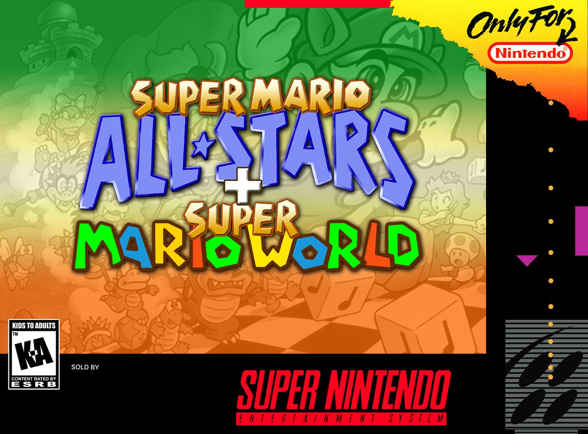 Super Mario All-Stars + Super Mario World - Super Nintendo (SNES) Game Cartridge