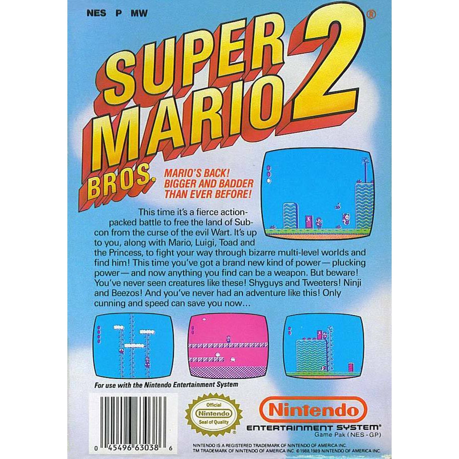 Your Gaming Shop - Super Mario Bros 2 - Authentic NES Game Cartridge