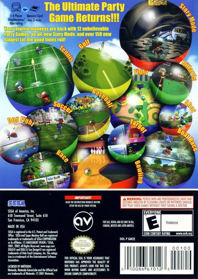 Super Monkey Ball - GameCube Game