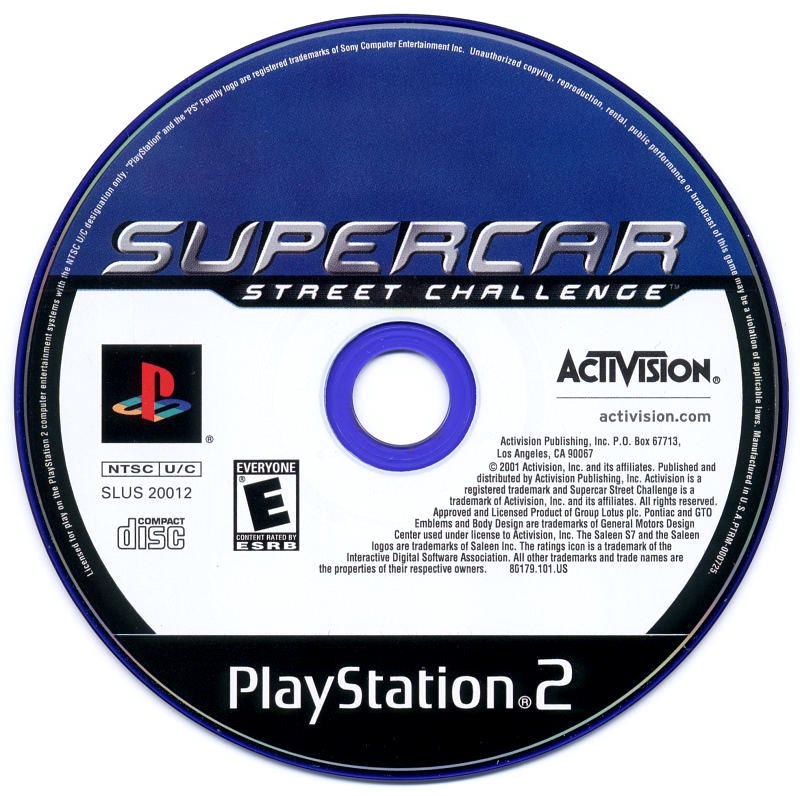 Supercar Street Challenge - PlayStation 2 (PS2) Game