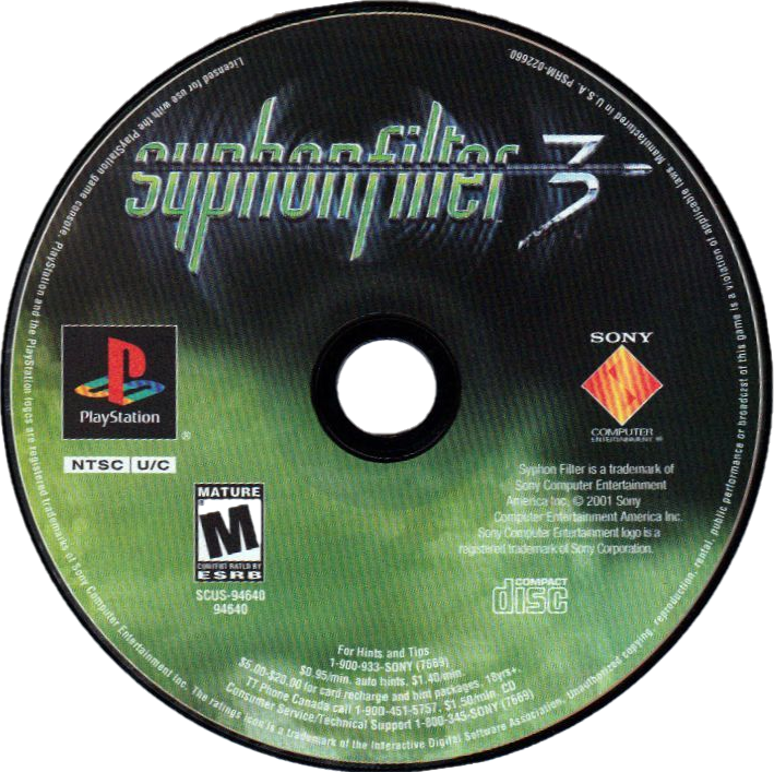 Syphon Filter 3 - PlayStation 1 (PS1) Game