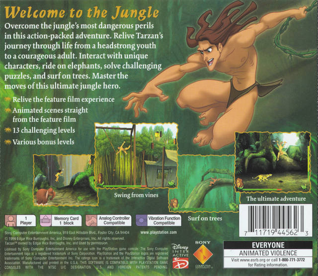 Tarzan (Greatest Hits) - PlayStation 1 (PS1) Game