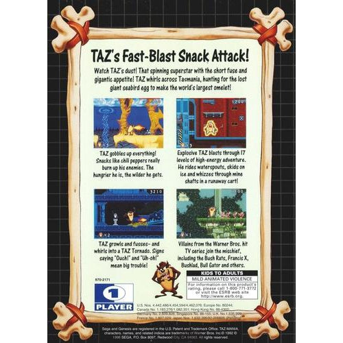 Taz-Mania - Sega Genesis Game Complete - YourGamingShop.com - Buy, Sell, Trade Video Games Online. 120 Day Warranty. Satisfaction Guaranteed.