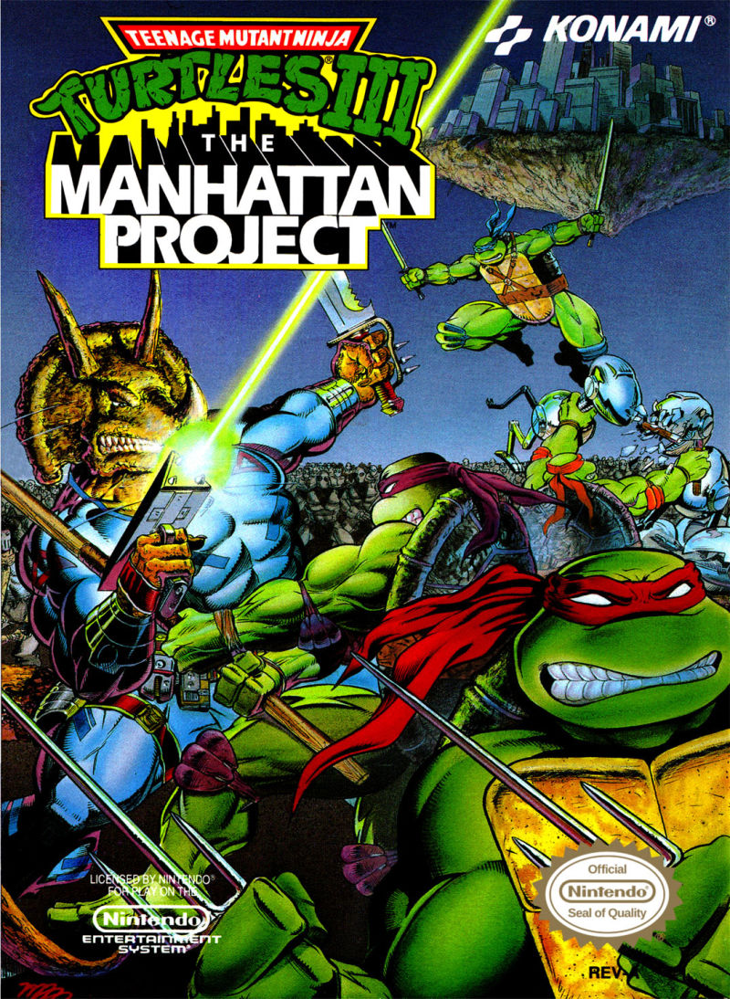 Teenage Mutant Ninja Turtles III: The Manhattan Project - Authentic NES Game Cartridge