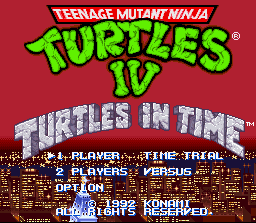 Teenage Mutant Ninja Turtles IV: Turtles in Time - Super Nintendo (SNES) Game Cartridge
