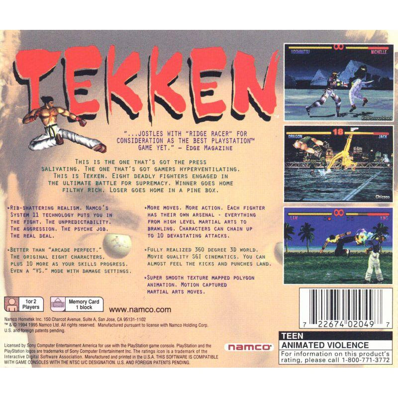 Tekken - PlayStation 1 (PS1) Game