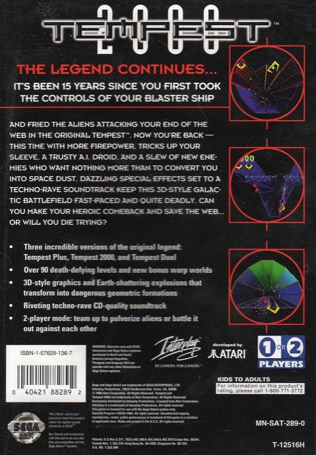 Tempest 2000 - Sega Saturn Game