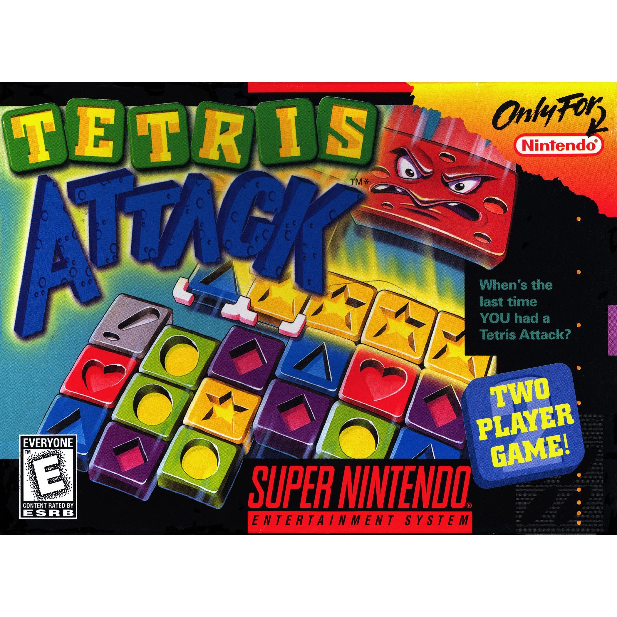 Tetris Attack - Super Nintendo (SNES) Game Cartridge - YourGamingShop.com - Buy, Sell, Trade Video Games Online. 120 Day Warranty. Satisfaction Guaranteed.