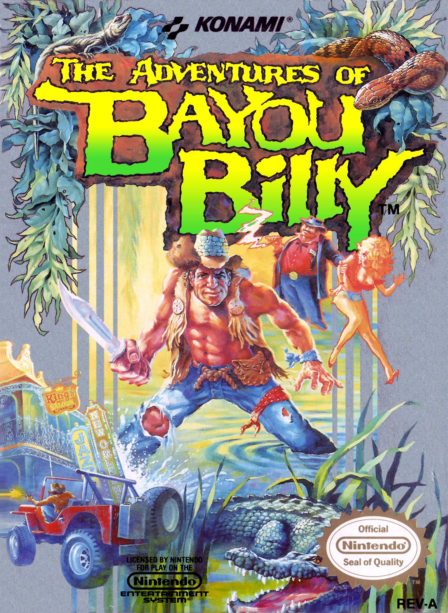 The Adventures of Bayou Billy - Authentic NES Game Cartridge