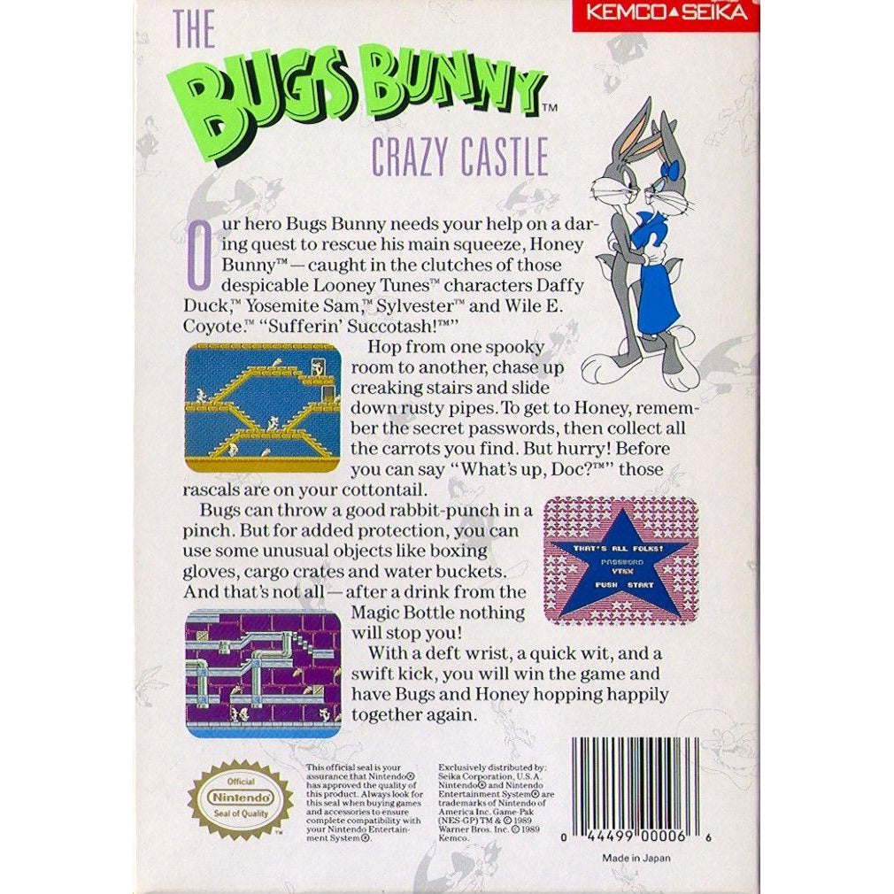 Bugs Bunny: The Crazy Castle - Authentic NES Game Cartridge - YourGamingShop.com - Buy, Sell, Trade Video Games Online. 120 Day Warranty. Satisfaction Guaranteed.