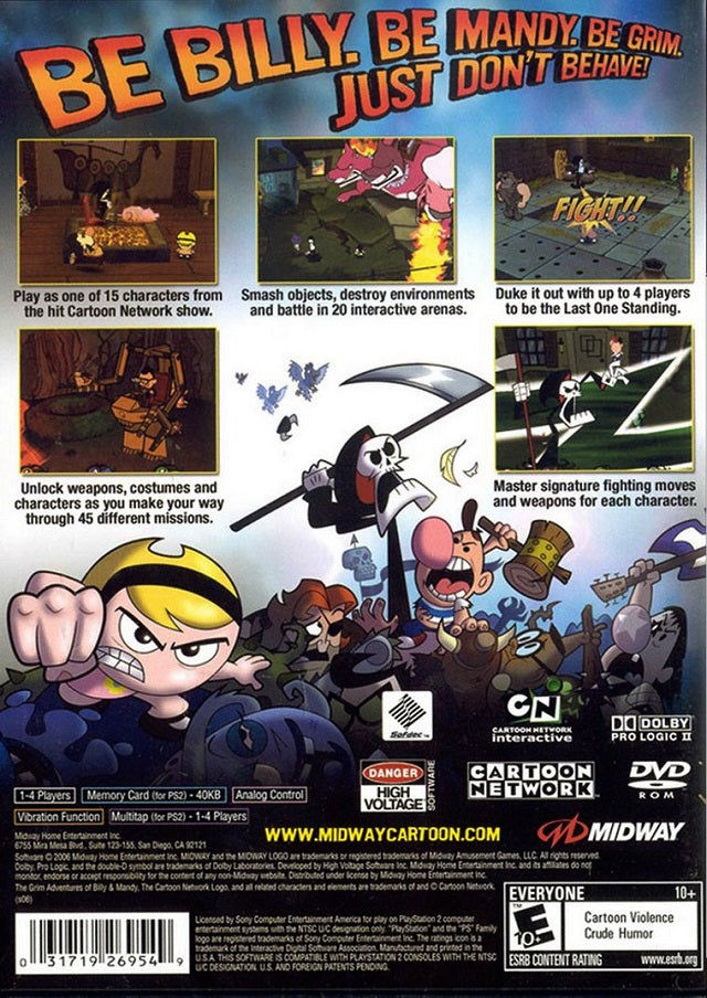 The Grim Adventures of Billy & Mandy - PlayStation 2 (PS2) Game