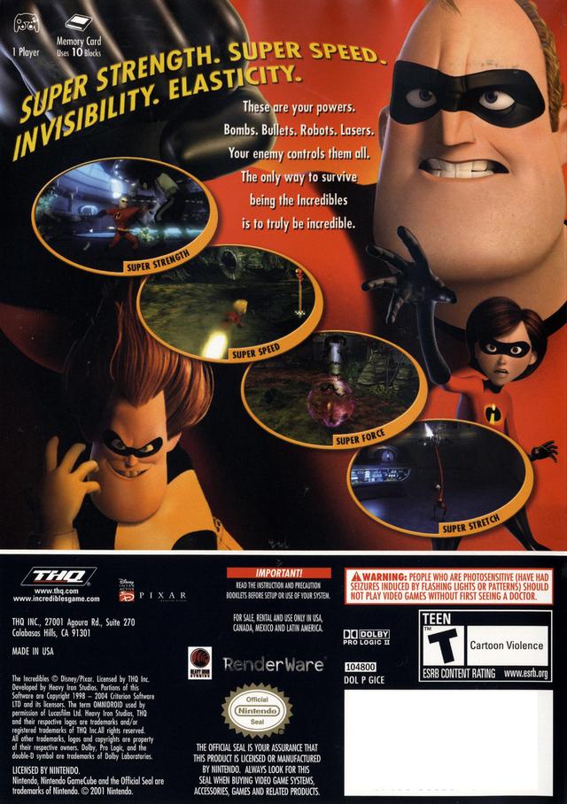 The Incredibles - Nintendo GameCube Game