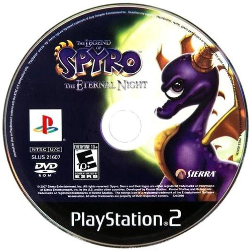 The Legend of Spyro: The Eternal Night - PlayStation 2 (PS2) Game Complete - YourGamingShop.com - Buy, Sell, Trade Video Games Online. 120 Day Warranty. Satisfaction Guaranteed.