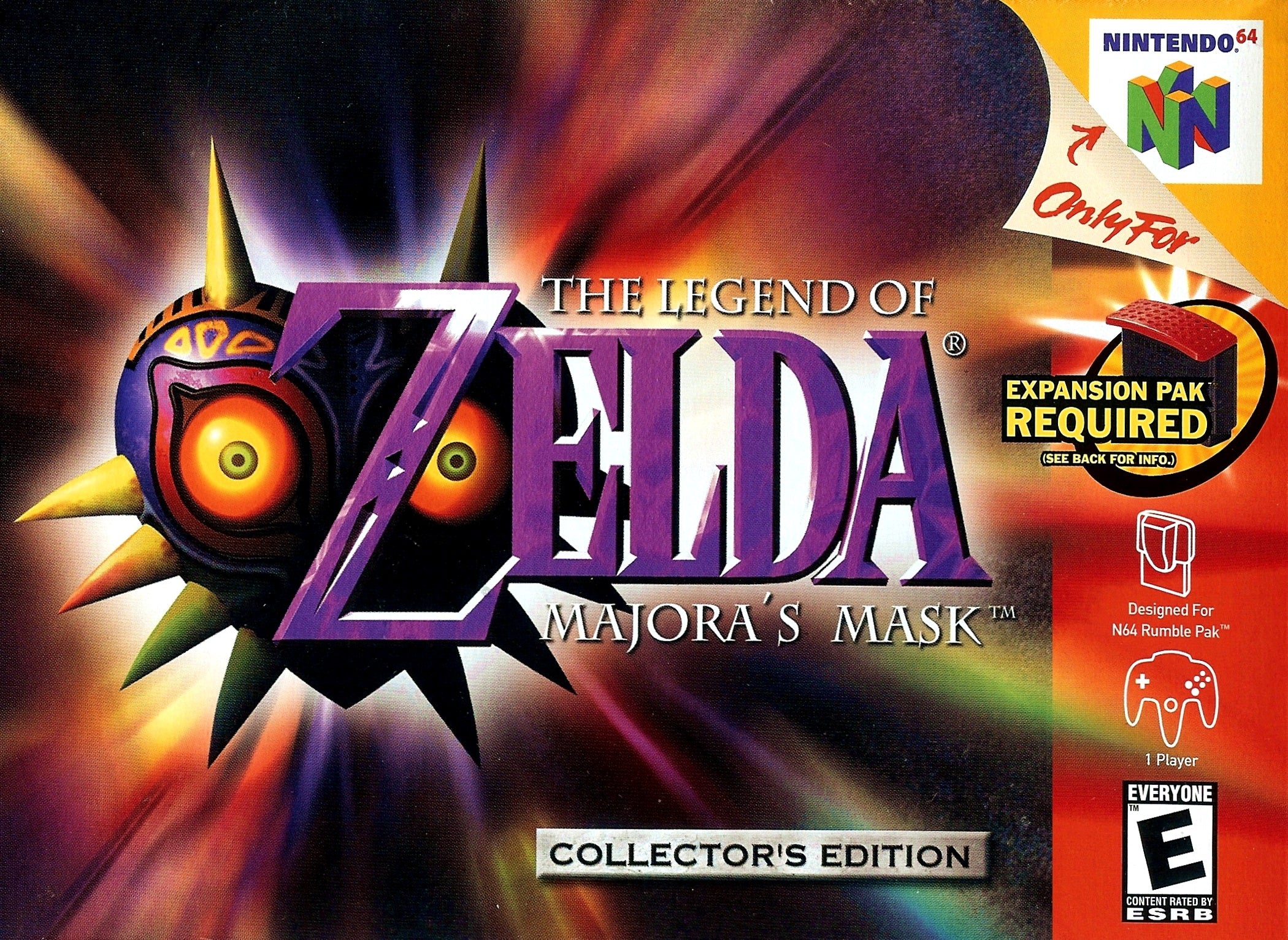 The Legend of Zelda: Majora's Mask (Holographic) - Authentic Nintendo 64 (N64) Game Cartridge