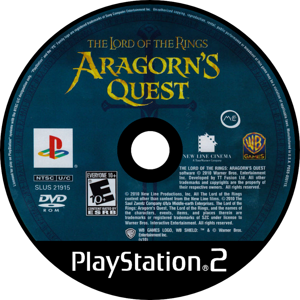 The Lord of the Rings: Aragorn's Quest  - PlayStation 2 (PS2) Game
