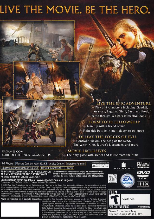 The Lord of the Rings: The Return of the King - PlayStation 2 (PS2) Game