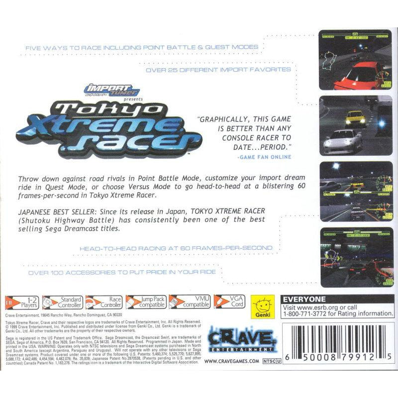 Tokyo Xtreme Racer - Sega Dreamcast Game Complete - YourGamingShop.com - Buy, Sell, Trade Video Games Online. 120 Day Warranty. Satisfaction Guaranteed.
