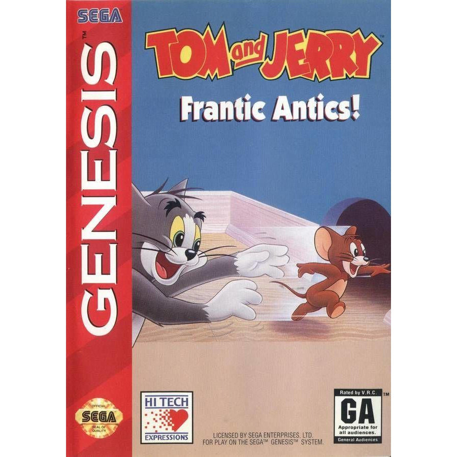 Tom and Jerry: Frantic Antics! - Sega Genesis Game Complete - YourGamingShop.com - Buy, Sell, Trade Video Games Online. 120 Day Warranty. Satisfaction Guaranteed.