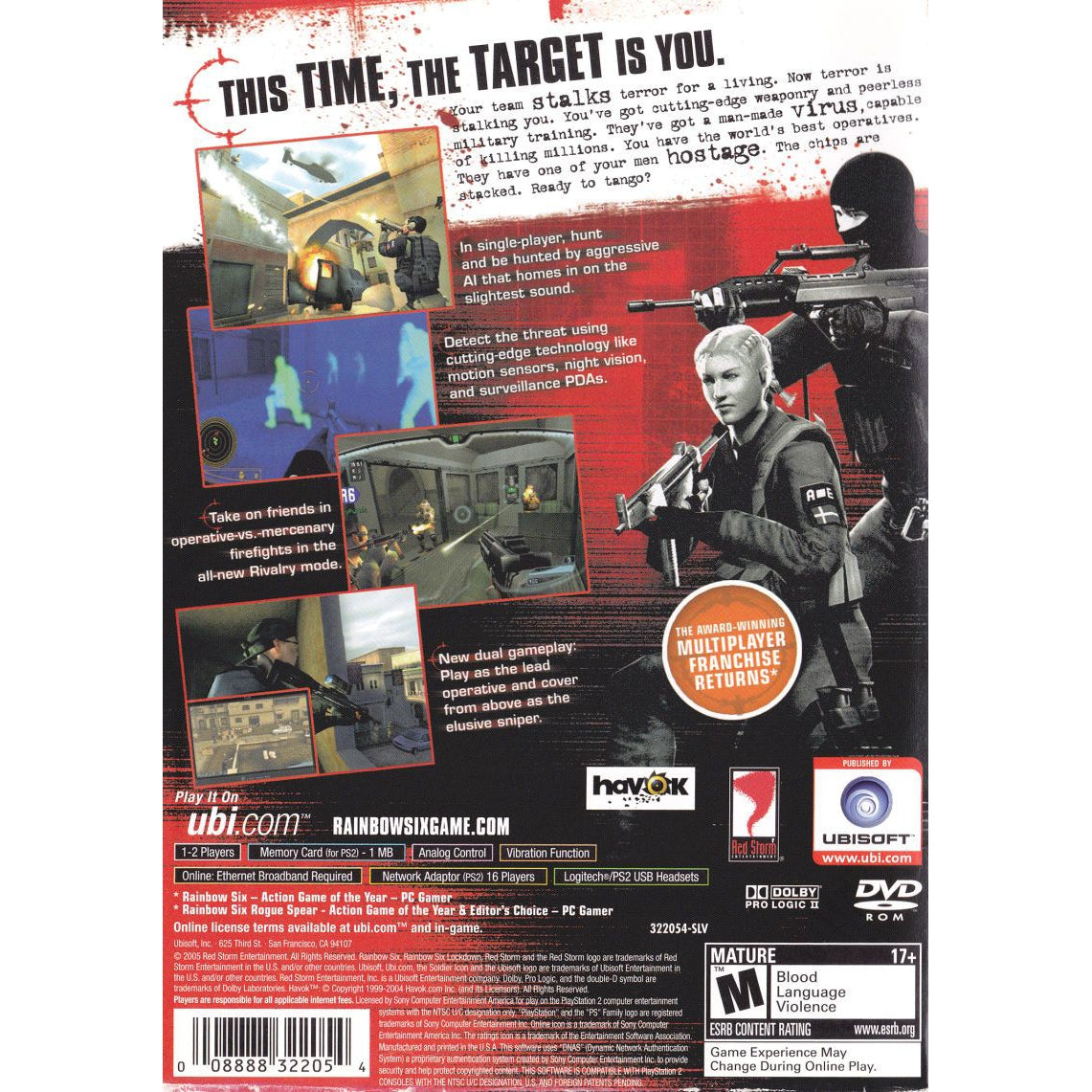 Tom Clancy's Rainbow Six: Lockdown - PlayStation 2 (PS2) Game Complete - YourGamingShop.com - Buy, Sell, Trade Video Games Online. 120 Day Warranty. Satisfaction Guaranteed.