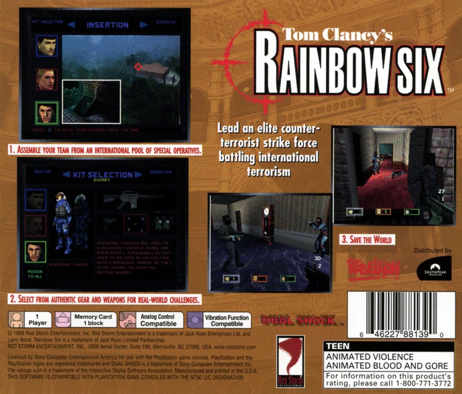 Tom Clancy's Rainbow Six (Greatest Hits) - PlayStation 1 (PS1) Game