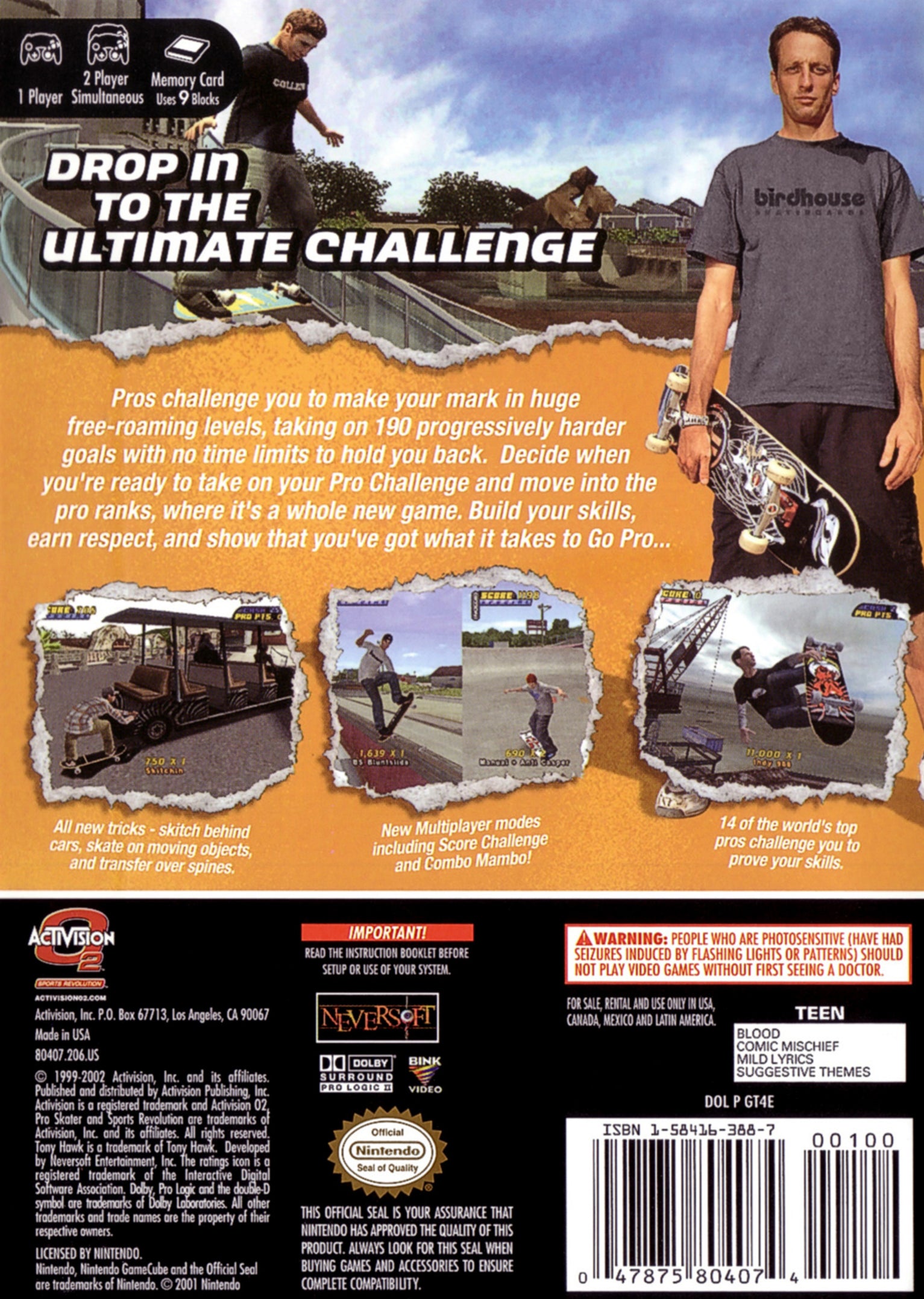 Tony Hawk's Pro Skater 4 (Player's Choice) - Nintendo GameCube Game