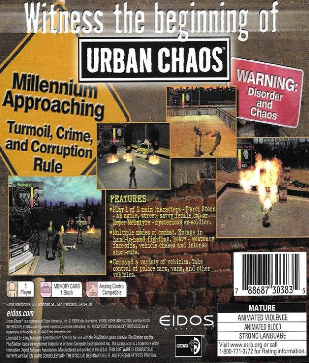 Urban Chaos - PlayStation 1 (PS1) Game