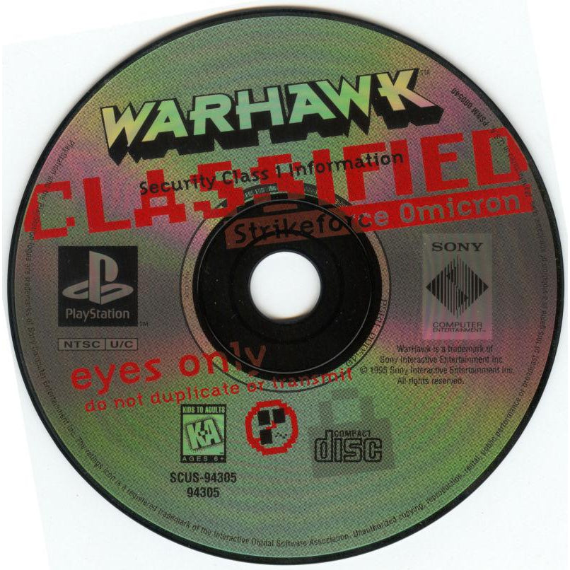Warhawk (Long Box) - PlayStation 1 (PS1) Game Complete - YourGamingShop.com - Buy, Sell, Trade Video Games Online. 120 Day Warranty. Satisfaction Guaranteed.