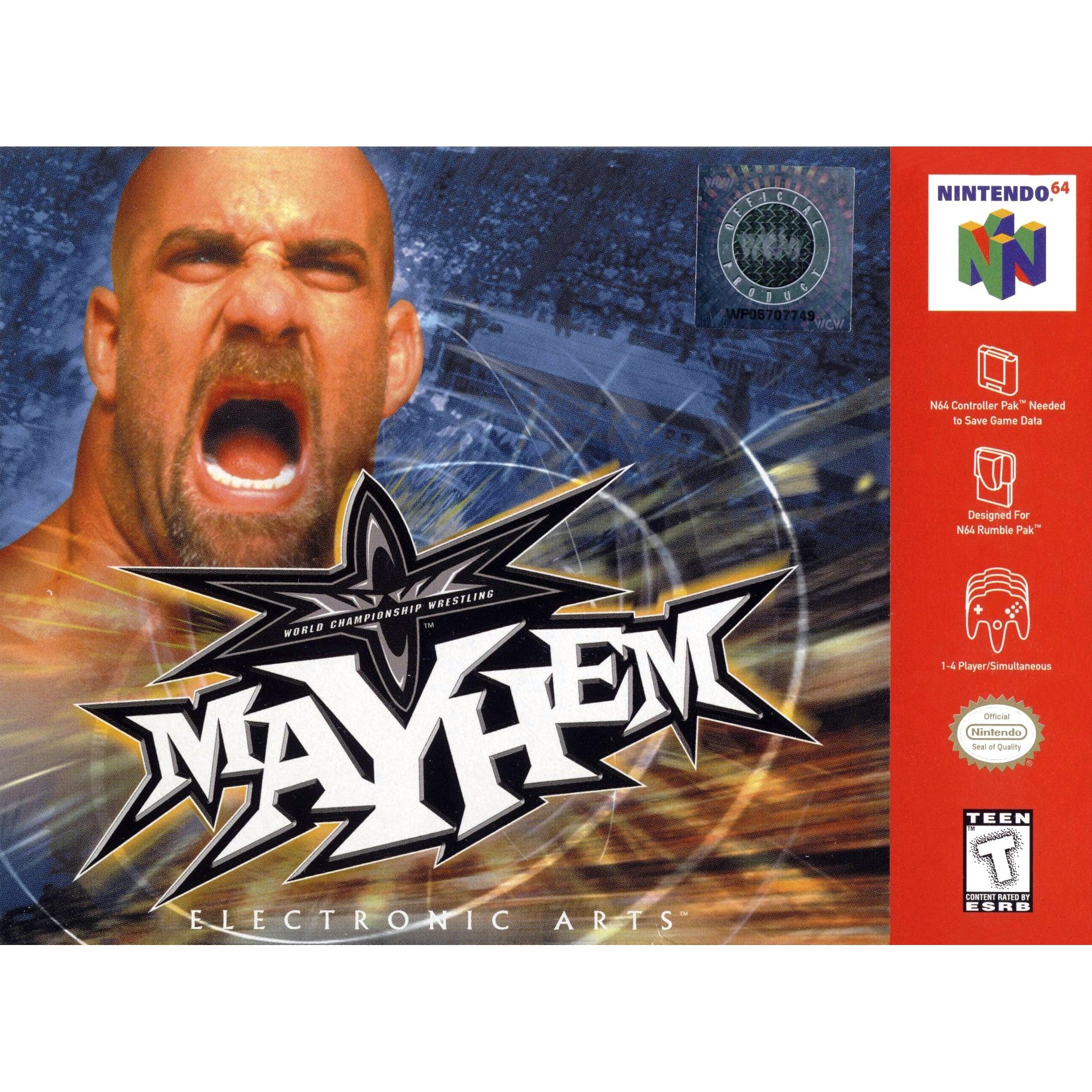 WCW Mayhem - Authentic Nintendo 64 (N64) Game Cartridge