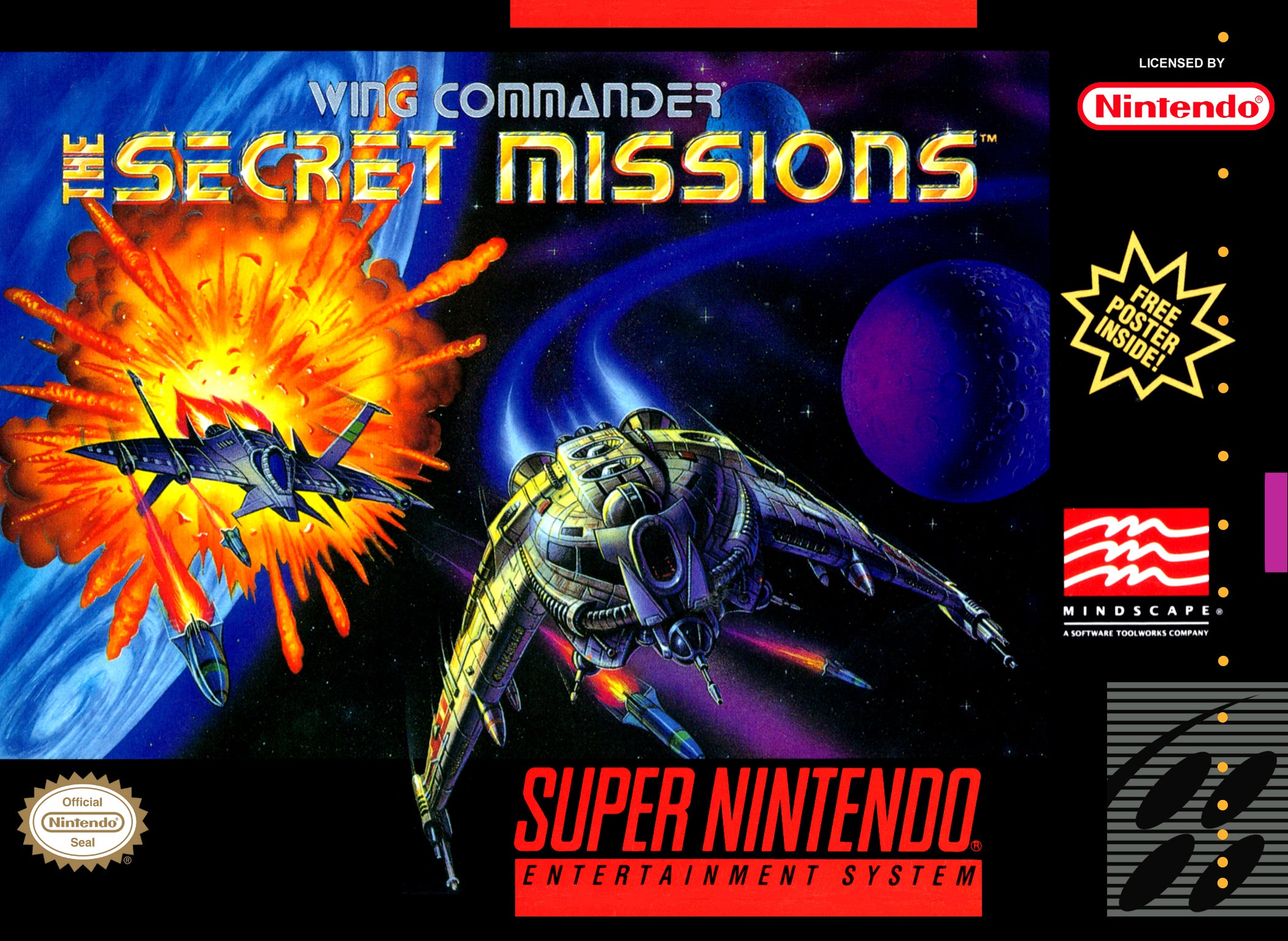 Wing Commander: The Secret Missions - Super Nintendo (SNES) Game Cartridge
