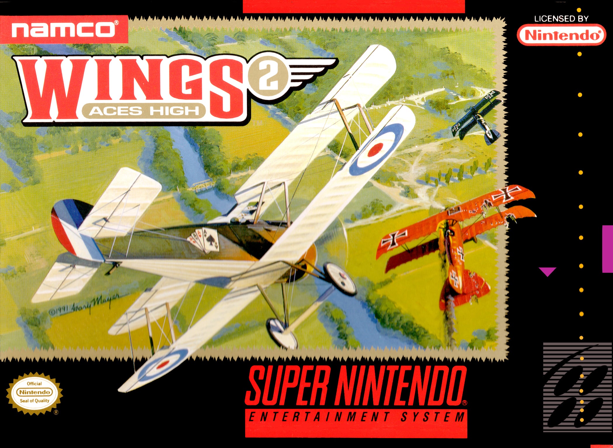 Wings 2: Aces High - Super Nintendo (SNES) Game Cartridge