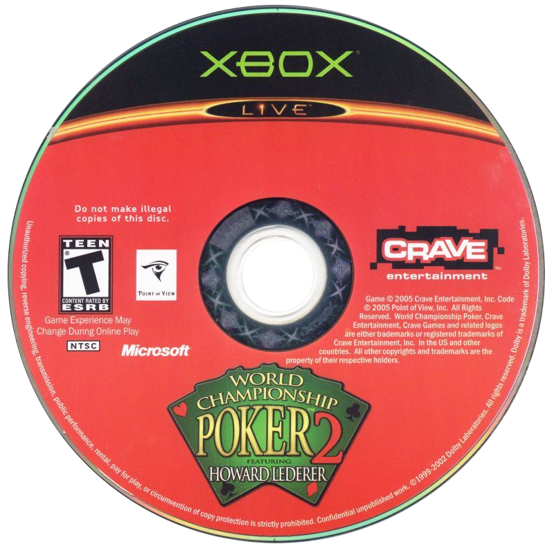 World Championship Poker 2 - Microsoft Xbox Game