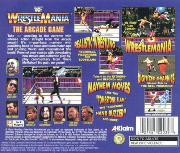 WWF Wrestlemania The Arcade Game (Greatest Hits) - PlayStation 1 (PS1) Game Complete - YourGamingShop.com - Buy, Sell, Trade Video Games Online. 120 Day Warranty. Satisfaction Guaranteed.