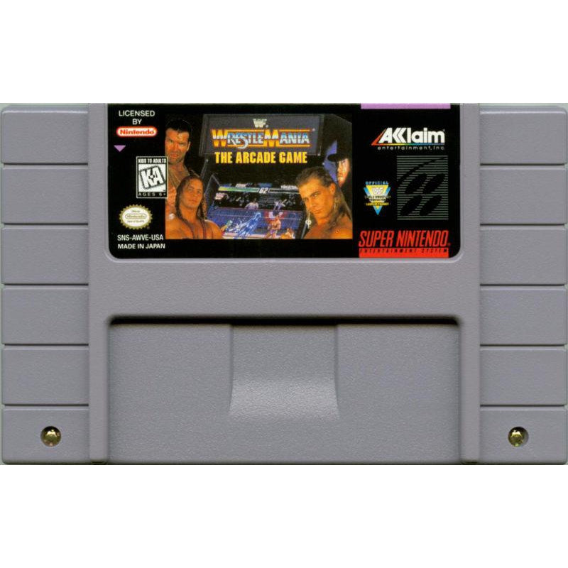 WWF WrestleMania: The Arcade Game - Super Nintendo (SNES) Game Cartridge - YourGamingShop.com - Buy, Sell, Trade Video Games Online. 120 Day Warranty. Satisfaction Guaranteed.