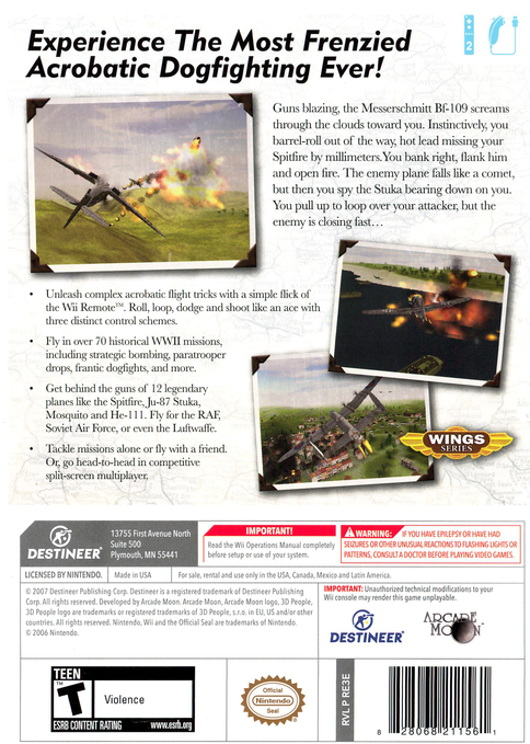WWII Aces - Nintendo Wii Game