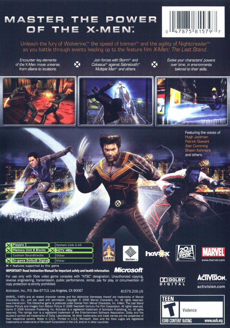 X-Men: The Official Game - Microsoft Xbox Game