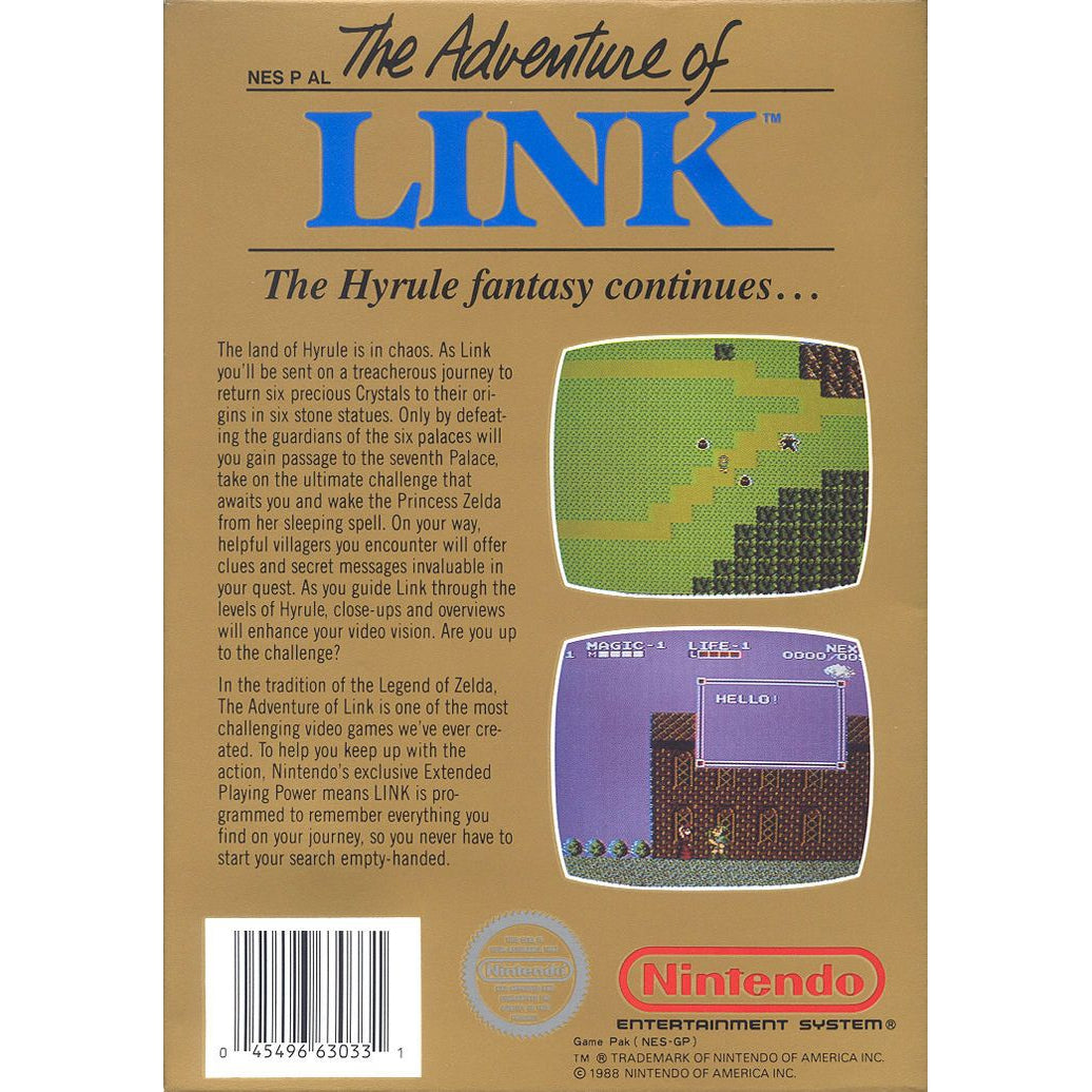 Your Gaming Shop - Zelda II: The Adventure of Link - Authentic NES Game Cartridge